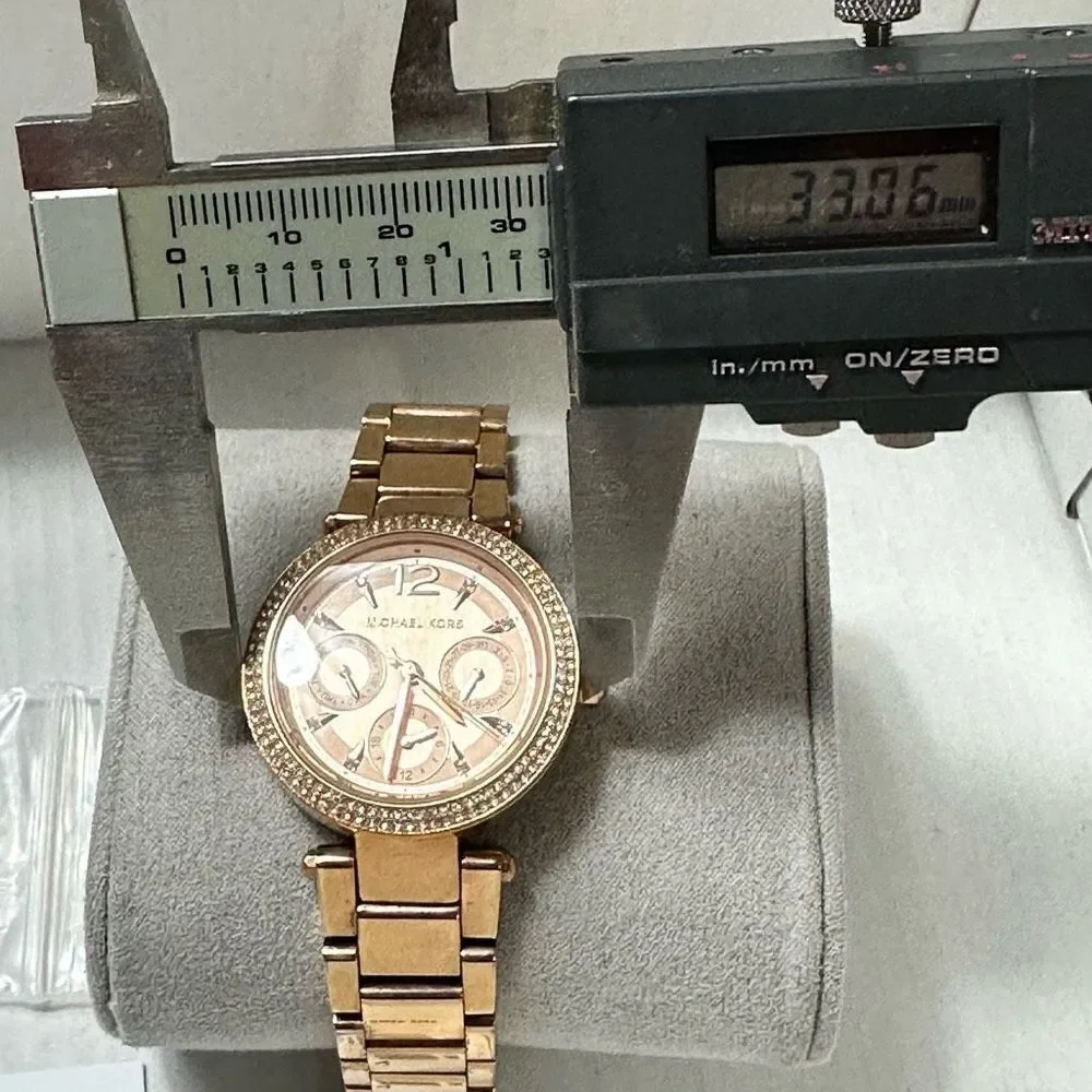 Michael Kors Mini Parker Rose Gold Watch - MK6352 EUC - Battery Replaced -A709
